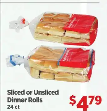 Gordon Food Services Sliced or Unsliced Dinner Rolls offer