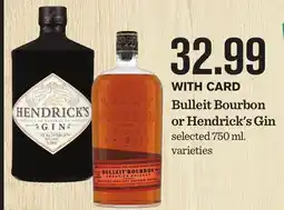 Mariano's Bulleit Bourbon or Hendrick's Gin offer