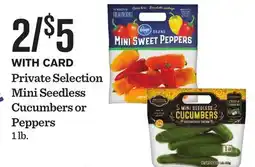 Mariano's Private Selection Mini Seedless Cucumbers or Peppers offer