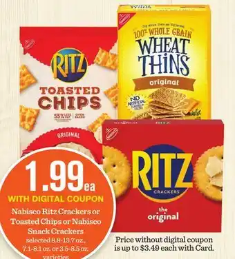 Mariano's Nabisco Ritz Crackers or Toasted Chips or Nabisco Snack Crackers offer