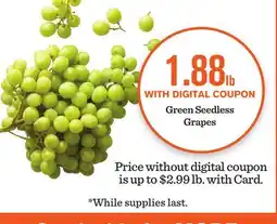 Mariano's Green Seedless Grapes offer