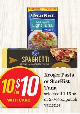 Mariano's Kroger Pasta or StarKist Tuna offer