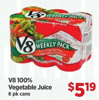 Gordon Food Services V8 100% Vegetable Juice offer