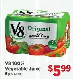 Gordon Food Services V8 100% Vegetable Juice offer