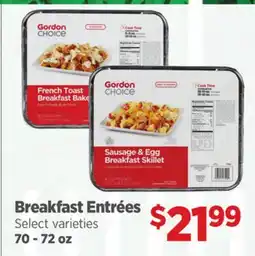 Gordon Food Services Breakfast Entrées offer