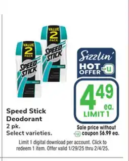 Jewel-Osco Speed Stick Deodorant offer