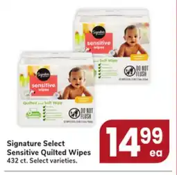 Jewel-Osco Signature Select Sensitive Quilted Wipes offer