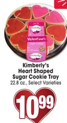 Jewel-Osco Kimberly's Heart Shaped Sugar Cookie Tray offer