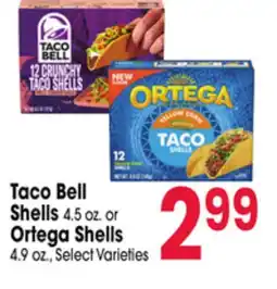 Jewel-Osco Taco Bell Shells 4.5 oz. or Ortega Shells 4.9 oz offer