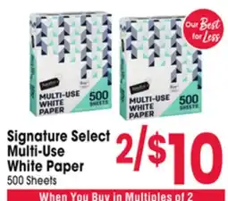 Jewel-Osco Signature Select Multi-Use White Paper offer