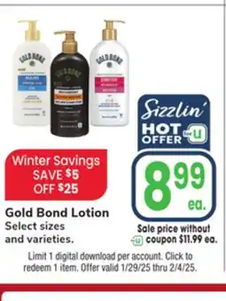 Jewel-Osco Gold Bond Lotion offer