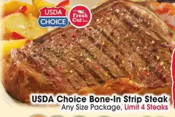 Jewel-Osco USDA Choice Bone-In Strip Steak offer