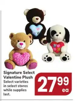 Jewel-Osco Signature Select Valentine Plush offer