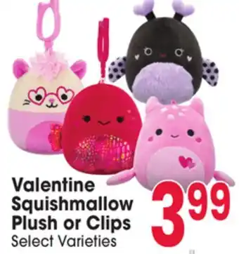 Jewel-Osco Valentine Squishmallow Plush or Clips offer