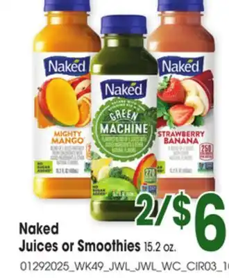 Jewel-Osco Naked Juices or Smoothies offer