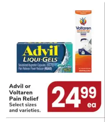 Jewel-Osco Advil or Voltaren Pain Relief offer