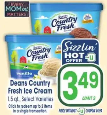 Jewel-Osco Deans Country Fresh Ice Cream offer