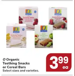 Jewel-Osco O Organic Teething Snacks or Cereal Bars offer