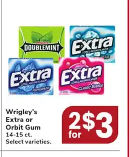 Jewel-Osco Wrigley's Extra or Orbit Gum offer