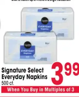 Jewel-Osco Signature Select Everyday Napkins offer