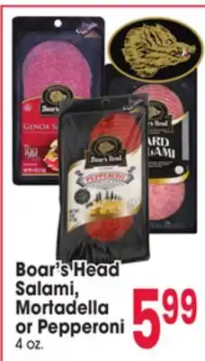 Jewel-Osco Boar's Head Salami, Mortadella or Pepperoni offer