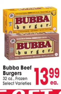 Jewel-Osco Bubba Beef Burgers offer