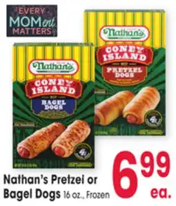 Jewel-Osco Nathan's Pretzel or Bagel Dogs offer