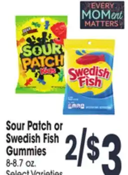 Jewel-Osco Sour Patch or Swedish Fish Gummies offer