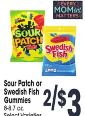 Jewel-Osco Sour Patch or Swedish Fish Gummies offer