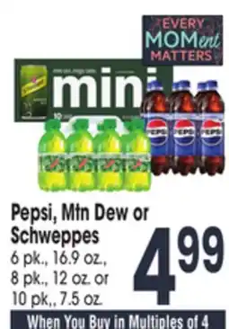 Jewel-Osco Pepsi, Mtn Dew or Schweppes offer