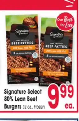 Jewel-Osco Signature Select 80% Lean Beef Burgers offer