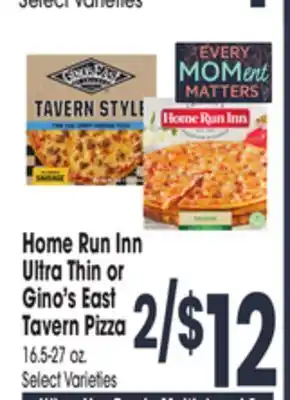 Jewel-Osco Home Run Inn Ultra Thin or Gino's East Tavern Pizza offer