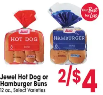 Jewel-Osco Jewel Hot Dog or Hamburger Buns offer