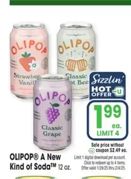 Jewel-Osco OLIPOP A New Kind of Soda 12 oz offer