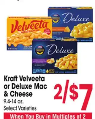 Jewel-Osco Kraft Velveeta or Deluxe Mac & Cheese offer