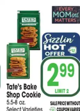 Jewel-Osco Tate's Bake Shop Cookie offer