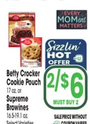 Jewel-Osco Betty Crocker Cookie Pouch 17 oz. or Supreme Browines 16.5-19.1 oz offer