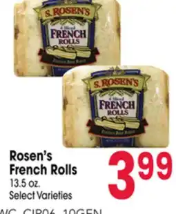 Jewel-Osco Rosen's French Rolls offer