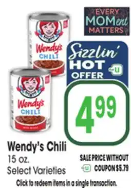 Jewel-Osco Wendy's Chili offer