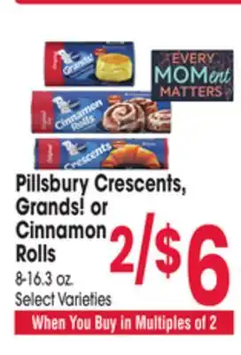 Jewel-Osco Pillsbury Crescents, Grands! or Cinnamon Rolls offer