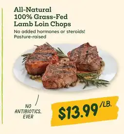 Sprouts Farmers Market All-Natural 100% Grass-Fed Lamb Loin Chops offer