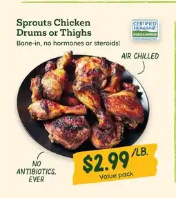 Sprouts Farmers Market Sprouts Chicken Drums or Thighs offer