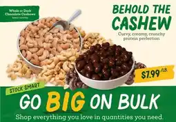 Sprouts Farmers Market Whole or Dark Chocolate Cashews offer