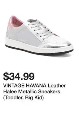 Marshalls VINTAGE HAVANA Leather Halee Metallic Sneakers (Toddler, Big Kid) offer