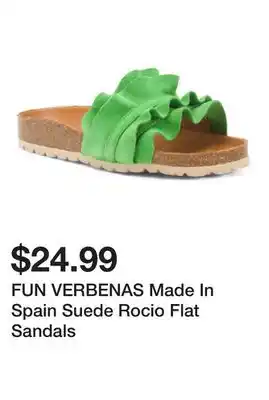 Marshalls FUN VERBENAS Made In Spain Suede Rocio Flat Sandals offer