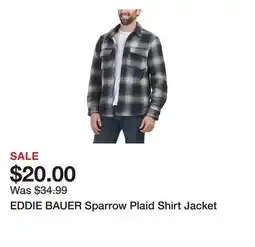 Marshalls EDDIE BAUER Sparrow Plaid Shirt Jacket offer