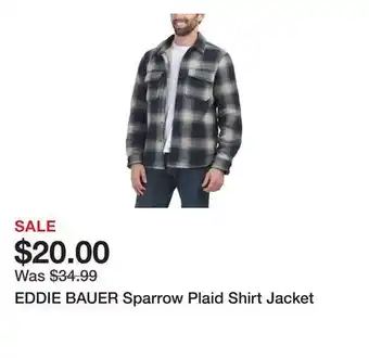 Marshalls EDDIE BAUER Sparrow Plaid Shirt Jacket offer