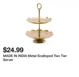 Marshalls MADE IN INDIA Metal Scalloped Two Tier Server offer