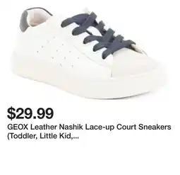 Marshalls GEOX Leather Nashik Lace-up Court Sneakers (Toddler, Little Kid, Big Kid) offer