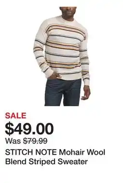 Marshalls STITCH NOTE Mohair Wool Blend Striped Sweater offer